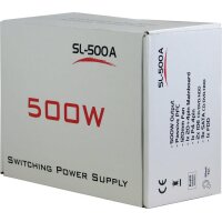 Inter-Tech SL-500A - 500 W - 230 V - 60 Hz - +12V,+3.3V,+5V,+5Vsb,-12V - Passiv - 220 W