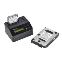 StarTech.com 1-Bay Festplatten Löscher - Selbständiges HDD/SSD Löschgerät - 4Kn - USB 3.0 auf SATA III (6 Gbit/s) - 9 Löschmodi - LCD Bildschirm - DB9 Druckeranschluss - TAA konform - HDD/SSD-Duplikator - 1 Kopien - USB 3.2 Gen 1 (3.1 Gen 1) - Schwarz - K