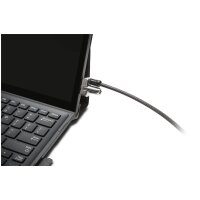 Kensington Slim N17 2.0 Laptopschloss für Wedge-Shaped Security Slots - 1,83 m - Kensington - Schlüssel - Karbonstahl - Schwarz - Silber