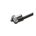 Kensington Slim N17 2.0 Laptopschloss für Wedge-Shaped Security Slots - 1,83 m - Kensington - Schlüssel - Karbonstahl - Schwarz - Silber