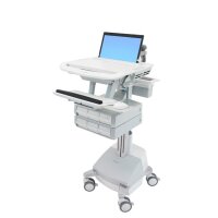 Ergotron StyleView - Multimedia-Wagen - Aluminium - Grau - Weiß - Aluminium - Kunststoff - Zink Stahl - Laptop - 9,1 kg - 43,9 cm (17.3")
