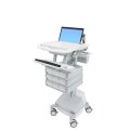 Ergotron StyleView - Multimedia-Wagen - Aluminium - Grau - Weiß - Aluminium - Kunststoff - Zink Stahl - Laptop - 9,1 kg - 43,9 cm (17.3")