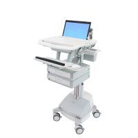 Ergotron StyleView - Multimedia-Wagen - Aluminium - Grau - Weiß - Aluminium - Kunststoff - Zink Stahl - Laptop - 10 kg - 43,9 cm (17.3")