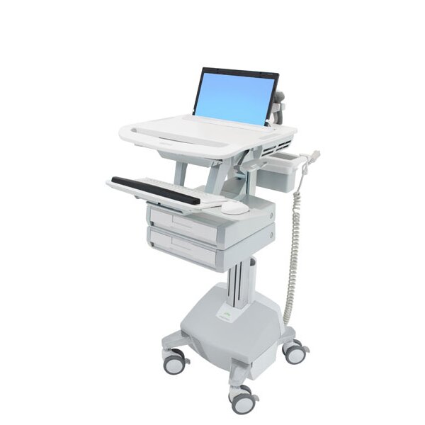 Ergotron StyleView - Multimedia-Wagen - Aluminium - Grau - Weiß - Aluminium - Kunststoff - Zink Stahl - Laptop - 10 kg - 43,9 cm (17.3")