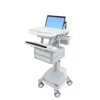 Ergotron StyleView - Multimedia-Wagen - Aluminium - Grau - Weiß - Aluminium - Kunststoff - Zink Stahl - Laptop - 9,5 kg - 43,9 cm (17.3")