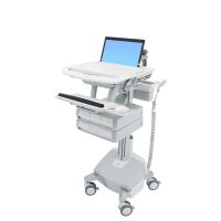 Ergotron StyleView - Multimedia-Wagen - Aluminium - Grau - Weiß - Aluminium - Kunststoff - Zink Stahl - Laptop - 9,5 kg - 43,9 cm (17.3")