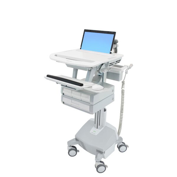 Ergotron StyleView - Multimedia-Wagen - Aluminium - Grau - Weiß - Aluminium - Kunststoff - Zink Stahl - Laptop - 9,5 kg - 43,9 cm (17.3")