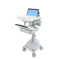 Ergotron StyleView - Multimedia-Wagen - Aluminium - Grau - Weiß - Aluminium - Kunststoff - Zink Stahl - Laptop - 9,1 kg - 43,9 cm (17.3")