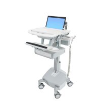 Ergotron StyleView - Multimedia-Wagen - Aluminium - Grau - Weiß - Aluminium - Kunststoff - Zink Stahl - Laptop - 9,1 kg - 43,9 cm (17.3")