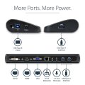 StarTech.com Dual Monitor USB 3.0 Laptop Docking Station mit HDMI/DVI/VGA - 3x USB-A Hub - GbE - Audio - Universal Type-A Dock für Windows/macOS/ChromeOS - TAA Konform - Kabelgebunden - USB 3.2 Gen 1 (3.1 Gen 1) Type-B - 10,100,1000 Mbit/s - 1000BASE-T -