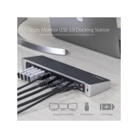 StarTech.com Drei Monitor USB 3.0 Docking Station mit 2x...