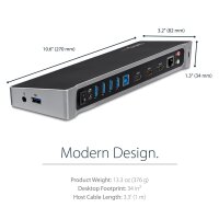 StarTech.com Triple-Video Laptop Dockingstation - USB 3.0 - Docking Station