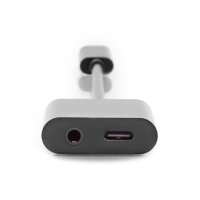DIGITUS AK-300400-002-S - USB Type-C Verteilerkabel, Typ C - 3.5mm+Typ C St/Bu/Bu, 0.2m, Gen2, 5A, 10GB, Vers. 3.1, CE, sw