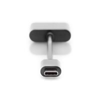 DIGITUS AK-300400-002-S - USB Type-C Verteilerkabel, Typ C - 3.5mm+Typ C St/Bu/Bu, 0.2m, Gen2, 5A, 10GB, Vers. 3.1, CE, sw