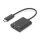 DIGITUS AK-300400-002-S - USB Type-C Verteilerkabel, Typ C - 3.5mm+Typ C St/Bu/Bu, 0.2m, Gen2, 5A, 10GB, Vers. 3.1, CE, sw