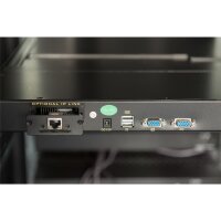 DIGITUS DS-72210-1GE - Modulare Konsole mit 17" TFT (43,2cm), 1-Port KVM & Touchpad, DE Tastatur, RAL 9005 sw