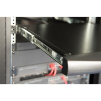 DIGITUS DS-72211-4GE - Modulare Konsole mit 19" TFT (48,3cm), 8-Port CAT 5 KVM & Touchpad, DE Tastatur, 9005 sw