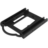 StarTech.com 2,5" HDD / SDD Montagebügel für 3,5" Laufwerkschacht - Werkzeuglose Installation - 2,5 Zoll SSD HDD Adapter Bügel - 8,89 cm (3.5") - Carrier Panel - Schwarz - 2.5" - IDE/ATA - SATA - Serial ATA II - Serial ATA III - Serial Attached SCSI (SAS)