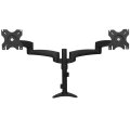 StarTech.com Dual Monitorhalterung mit verstellbaren Armen - Monitor Tischhalterung höhenverstellbar - Klemme - 13,6 kg - 30,5 cm (12") - 61 cm (24") - 100 x 100 mm - Schwarz