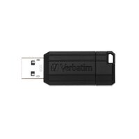 Verbatim PinStripe - USB-Stick 32 GB - Schwarz - 32 GB - USB Typ-A - 2.0 - 10 MB/s - Dia - Schwarz