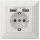 DIGITUS DA-70613 - Schutzkontakt Steckdose, 2x USB, USB Ges. Leistung 5V 2.1A, Eingang: AC 250V 50Hz, RAL 9003