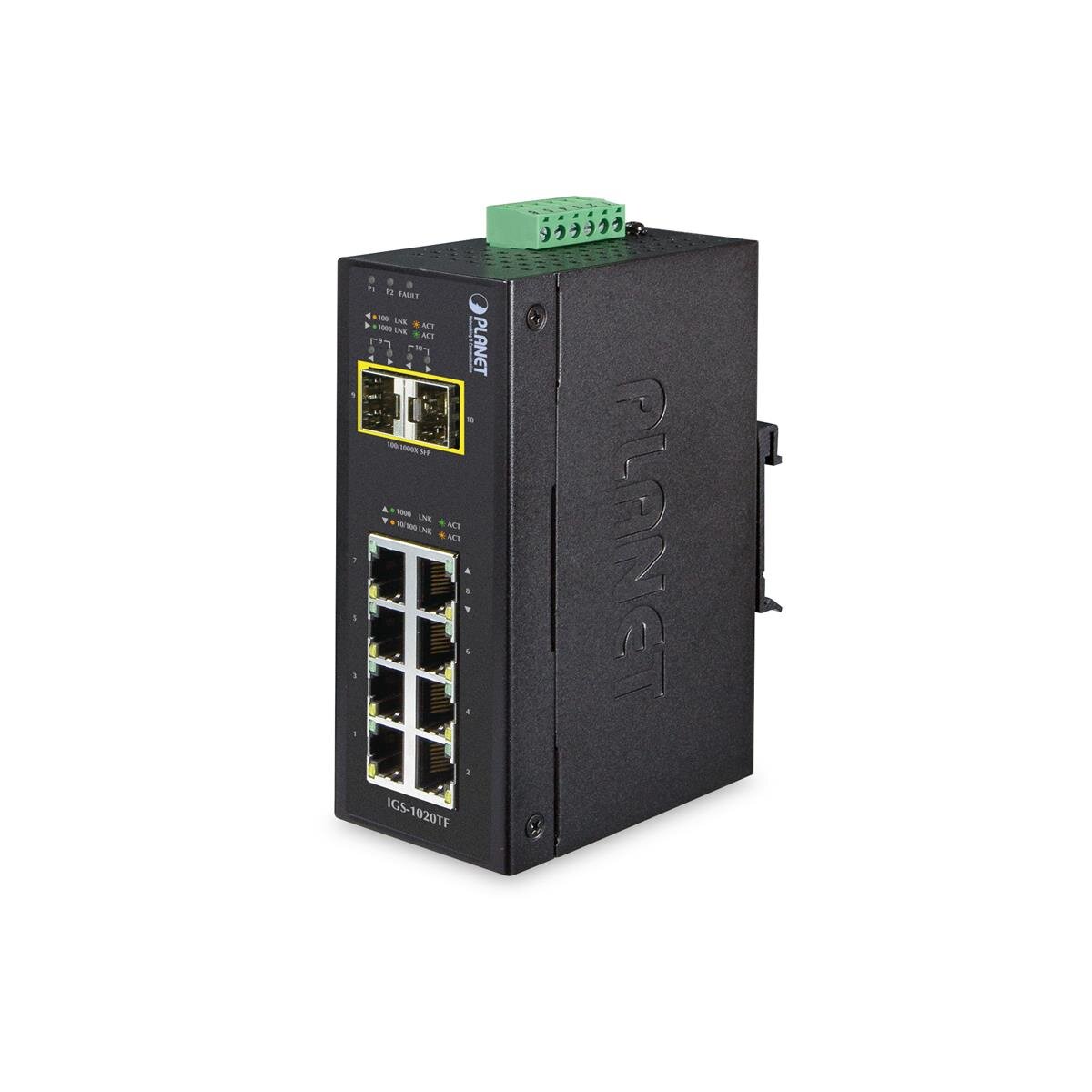 Indus. Switch, 8x10/100/1000T