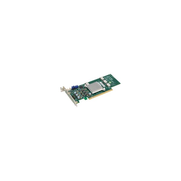 Supermicro AOC-SLG3-4E4T - PCIe - OcuLink - Niedriges Profil - PCIe 3.0 - Grün - 12,8 Gbit/s