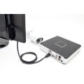 DIGITUS DK-330123-050-S - HDMI Premium High Speed Anschlusskabel, Typ A St/St, 5.0m, m/Ethernet, Ultra HD 60p, gold, sw