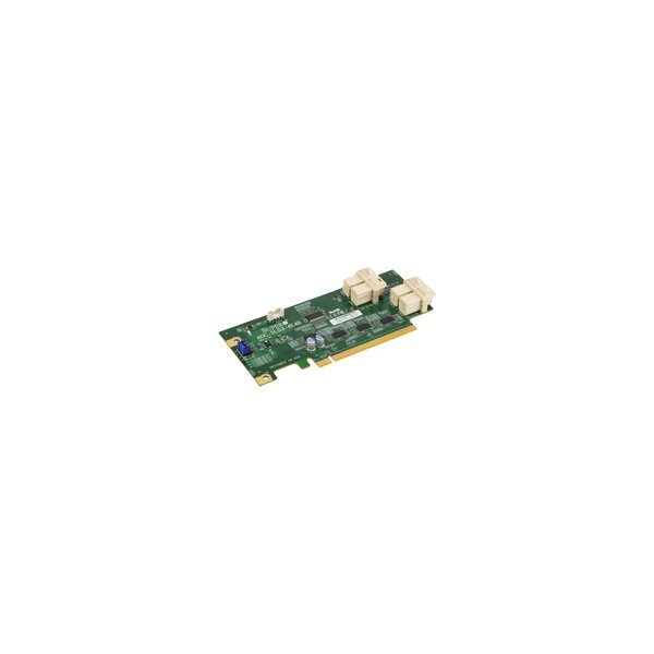 Supermicro AOC-SLG3-4E4R - PCIe - SAS - Niedriges Profil - PCIe 3.0 - Grün - 12,8 Gbit/s