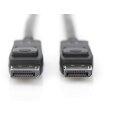 DIGITUS AK-340106-020-S - DisplayPort Anschlusskabel, DP St/St, 2.0m, m/Verriegelung,UHD 8K,Vers.1.3/1.4,sw
