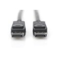 DIGITUS AK-340106-020-S - DisplayPort Anschlusskabel, DP St/St, 2.0m, m/Verriegelung,UHD 8K,Vers.1.3/1.4,sw