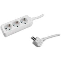 Steckdosenleiste  3 fach weiss SKU8755,3m Kabel, o.Schalter
