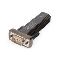 DIGITUS DA-70156 - USB 2.0 zu seriell Konverter, DSUB 9M inkl. USB A Kabel 80cm, FTDI Chipsatz