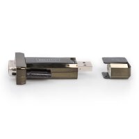 DIGITUS DA-70156 - USB 2.0 zu seriell Konverter, DSUB 9M inkl. USB A Kabel 80cm, FTDI Chipsatz