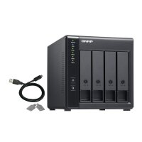 QNAP TR-004 - HDD / SSD-Gehäuse - 2.5/3.5" - Serial ATA II - Serial ATA III - 3 Gbit/s - Hot-Swap - Schwarz