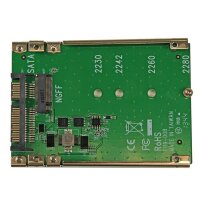 StarTech.com M.2 SATA SSD auf 2.5 Zoll SATA Adapter - M.2 NGFF auf SATA Konverter - 7mm - Open-Frame Gehäuse - M2 Festplattenadapter - Nicht kompatibel mit NVMe - SATA - M.2 - Grün - CE - FCC - 6 Gbit/s - -40 - 85 °C