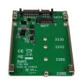 StarTech.com M.2 SATA SSD auf 2.5 Zoll SATA Adapter - M.2 NGFF auf SATA Konverter - 7mm - Open-Frame Gehäuse - M2 Festplattenadapter - Nicht kompatibel mit NVMe - SATA - M.2 - Grün - CE - FCC - 6 Gbit/s - -40 - 85 °C