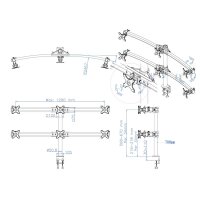 Neomounts FPMA-D700D6 - Tischhalterung für 6...