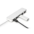 DIGITUS DA-70242-1 - 4-Port USB-C HUB + PD 4x USB 3.0, 1x PD Charging, Silber