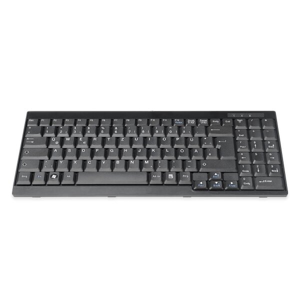 DIGITUS DS-72000GE - Tastatur für TFT-Konsolen schwarz, Kabel, deutsche Ausführung