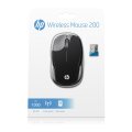 HP Wireless-Maus 200 - Beidhändig - Optisch - RF Wireless - 1000 DPI - Schwarz