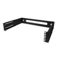 DIGITUS DN-19-PB-2U-SW - 2HE Wandmontage Patch-Halter,106x505x250 mm tiefenverstellbar, stapelbar, schwarz (RAL 9005)