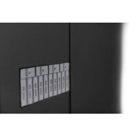DIGITUS DN-19-PB-2U-SW - 2HE Wandmontage Patch-Halter,106x505x250 mm tiefenverstellbar, stapelbar, schwarz (RAL 9005)
