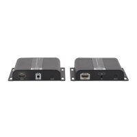 DIGITUS DS-55124 - 4K HDMI Extender Set via IP/CAT 5, 6 (120 m) komplett PoE powered, UHD 4K/30Hz
