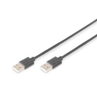 DIGITUS AK-300101-050-S - USB 2.0 Anschlusskabel, Typ A St/St 5.0m, USB 2.0 konform, sw