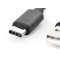 DIGITUS AK-300154-018-S - USB Type-C Anschlusskabel, Typ C auf A St/St, 1.8m, 3A, 480MB, 2.0 Version, sw