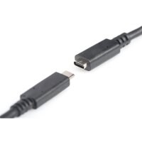 DIGITUS AK-300210-007-S - USB Type-C Verlängerungskabel, Typ C St/Bu, 0.7m, Gen2, 5A,10GB, 3.1 Version, CE, sw