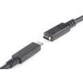 DIGITUS AK-300210-007-S - USB Type-C Verlängerungskabel, Typ C St/Bu, 0.7m, Gen2, 5A,10GB, 3.1 Version, CE, sw