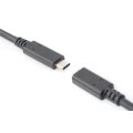 DIGITUS AK-300210-007-S - USB Type-C Verlängerungskabel, Typ C St/Bu, 0.7m, Gen2, 5A,10GB, 3.1 Version, CE, sw