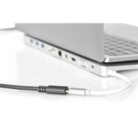DIGITUS AK-300210-015-S - USB Type-C Verlängerungskabel, Typ C St/Bu, 1,5m, 3A, 480MB, Version 2.0, sw
